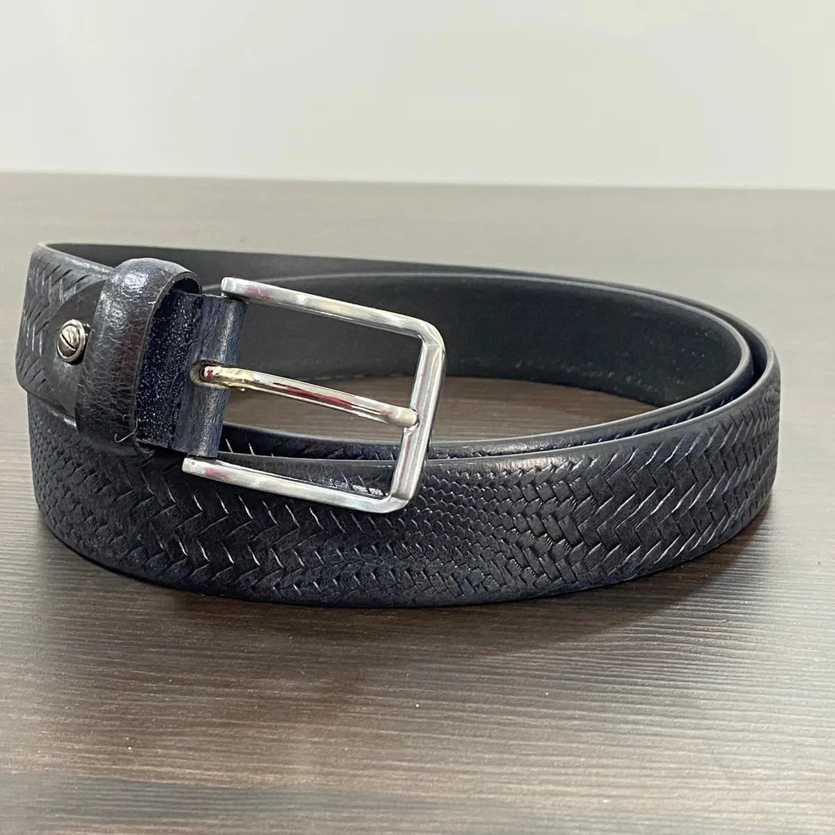 ECOCRAFT Genuine Leather Mens Belt | Premium Textured Formal & Casual Belt with Metal Buckle | Adjustable Trim-to-Fit Leather Belt for Men