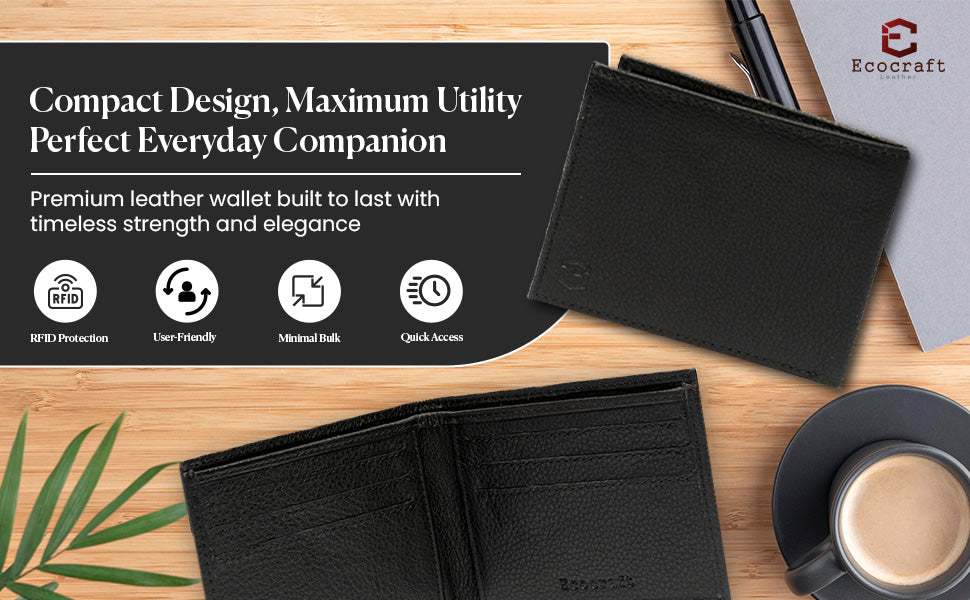 Pebble Leather Slim Bifold Wallet
