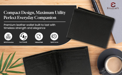 Pebble Leather Slim Bifold Wallet