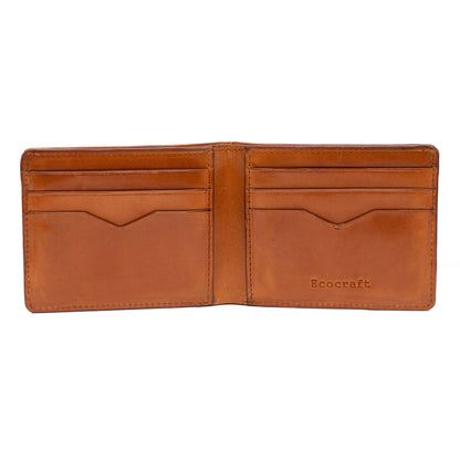 Tan Genuine Italian Handcrafted Leather Wallet
