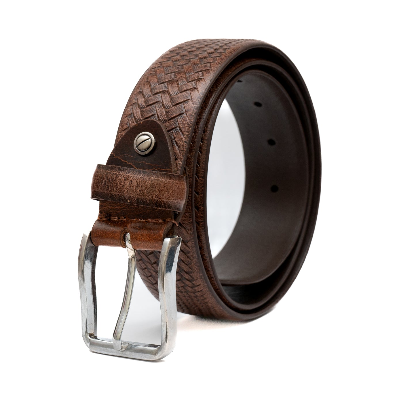 Textured Genuine Leather Belt