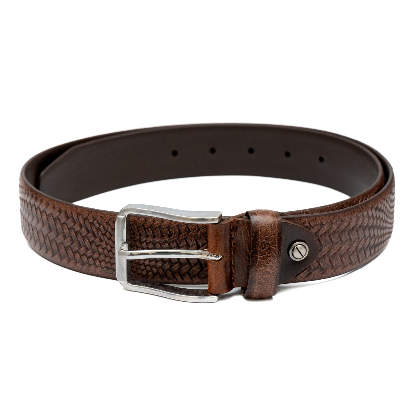 Textured Genuine Leather Belt