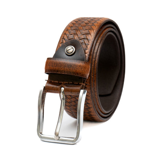 Textured Genuine Leather Belt