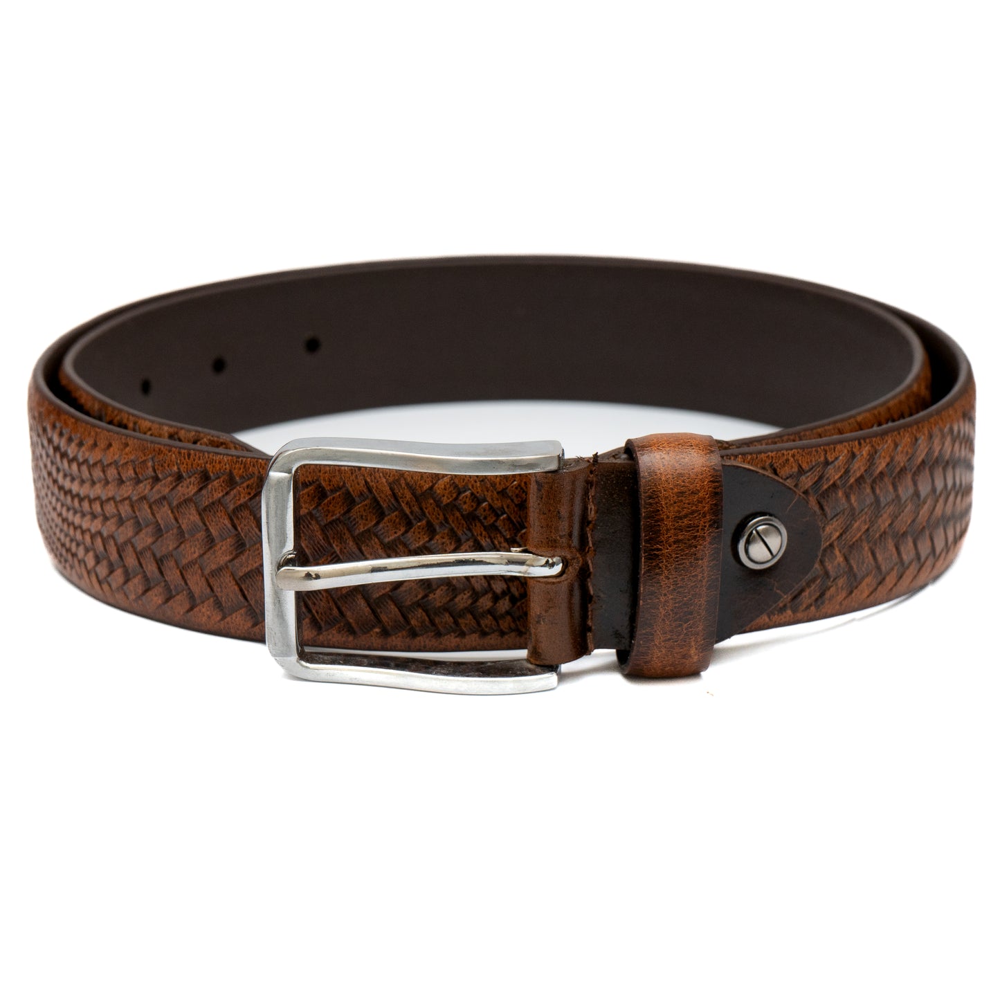 Textured Genuine Leather Belt
