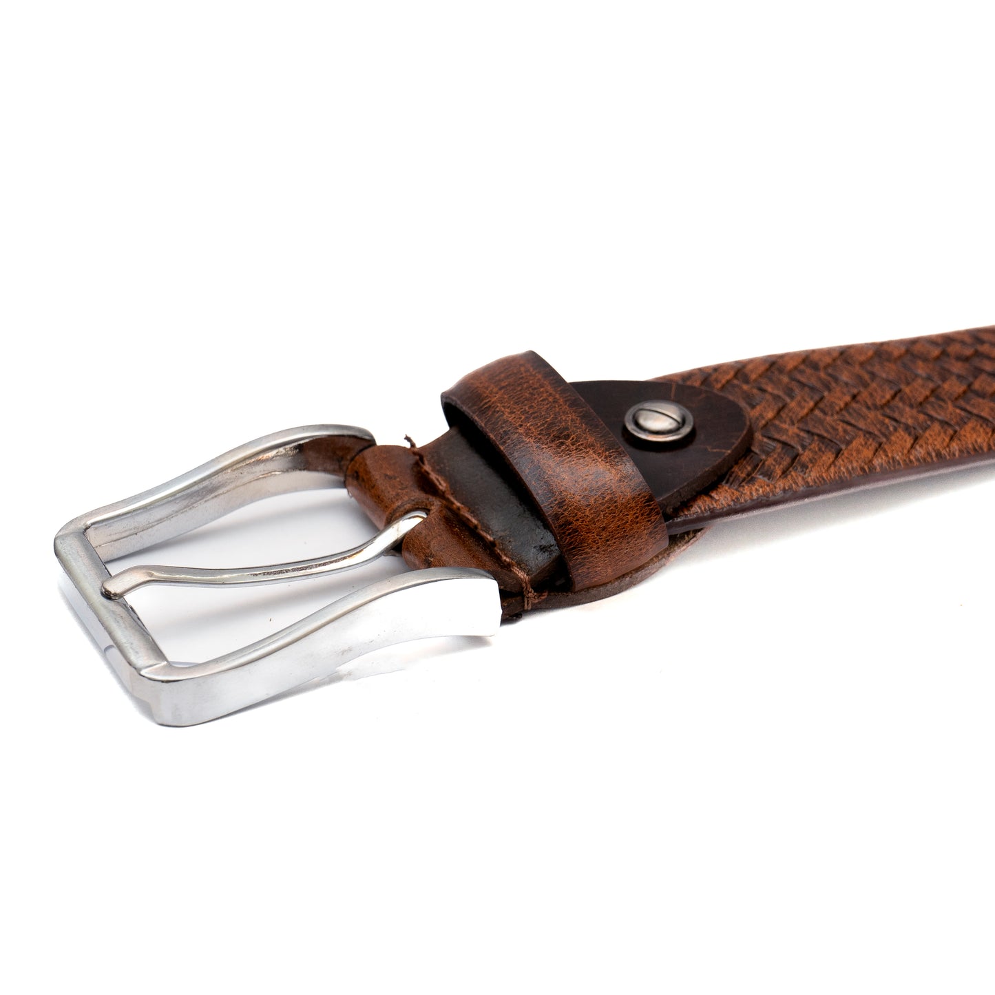 Textured Genuine Leather Belt