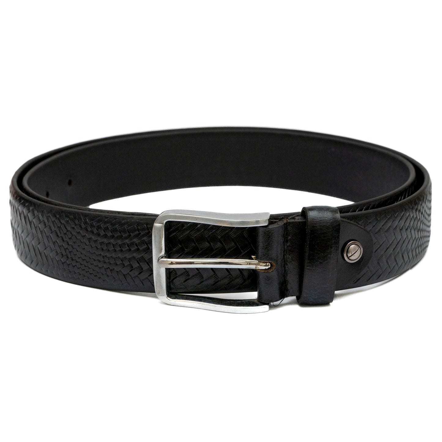 Textured Genuine Leather Belt