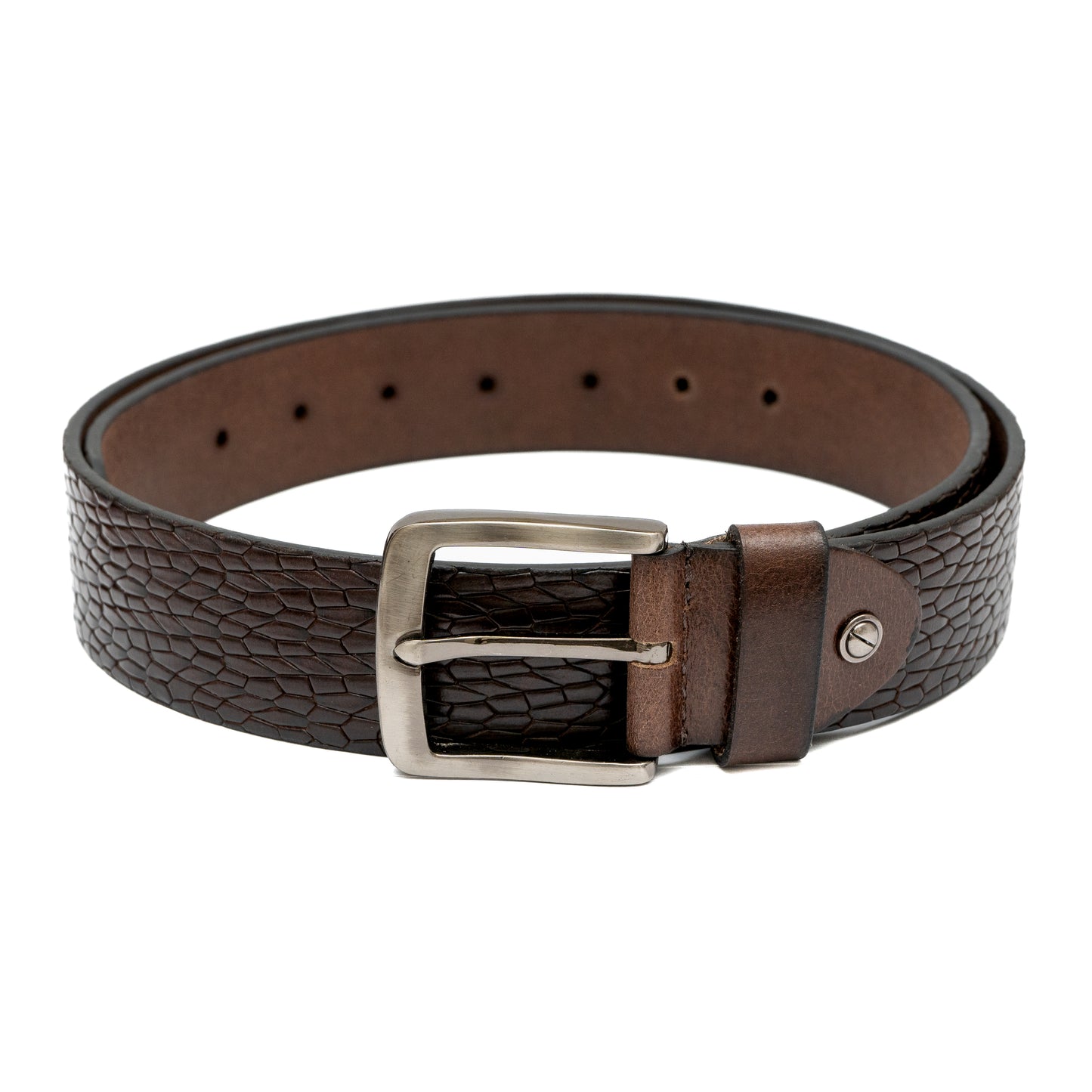 Embossed Genuine Leather Belt
