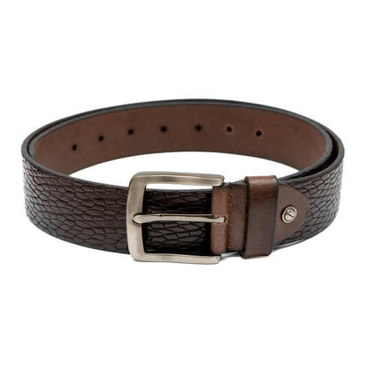 Embossed Genuine Leather Belt