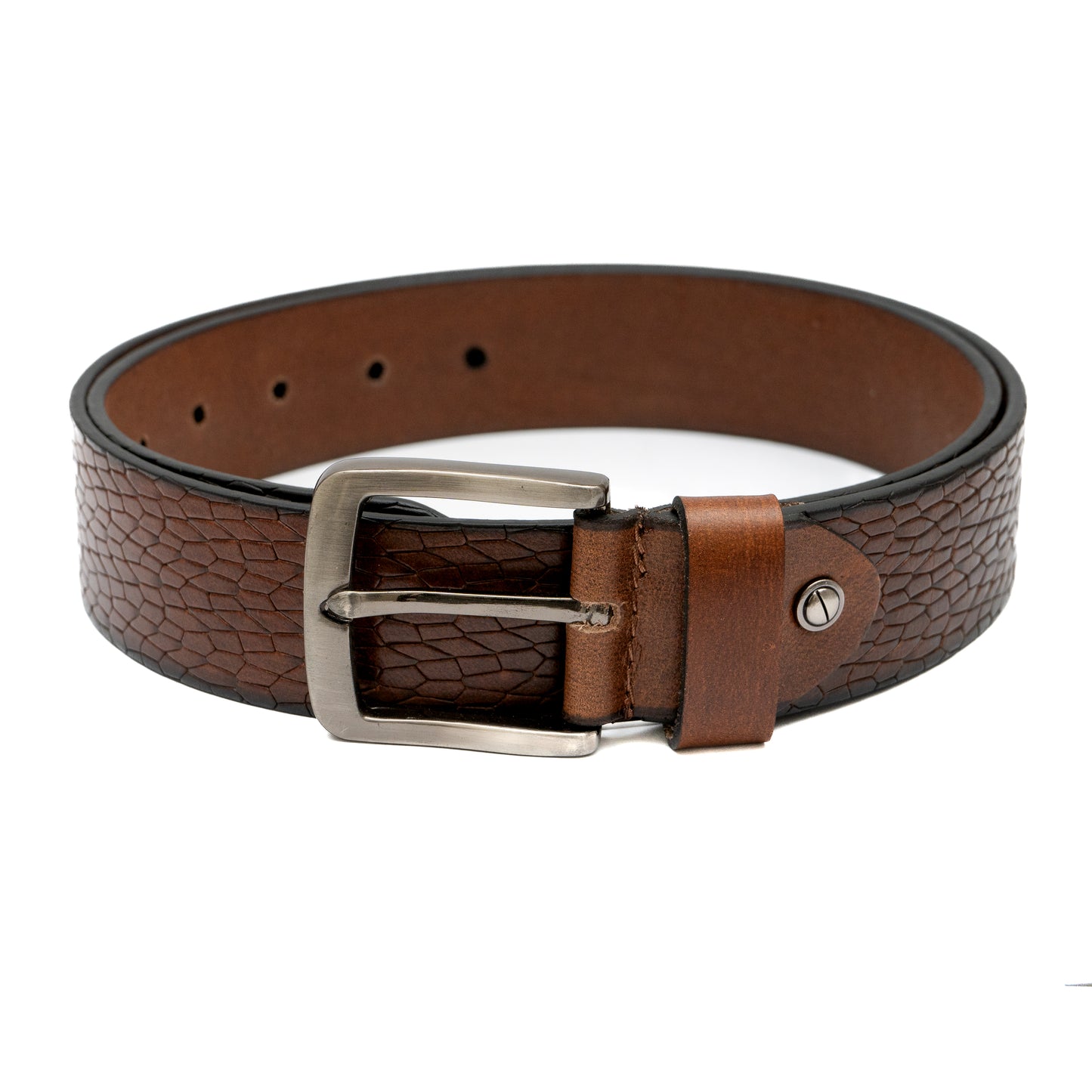 Embossed Genuine Leather Belt