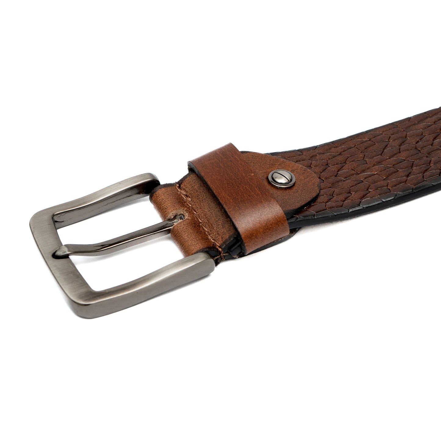 Embossed Genuine Leather Belt