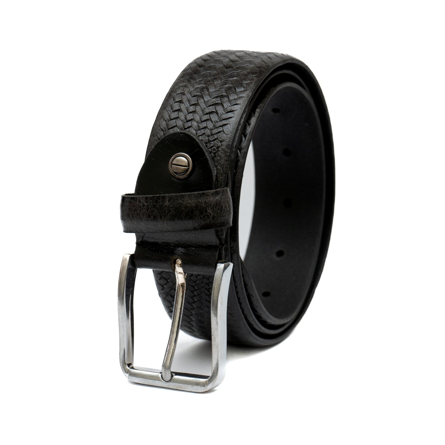 Textured Genuine Leather Belt