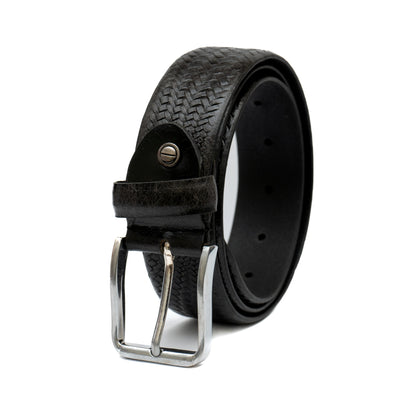 Textured Genuine Leather Belt