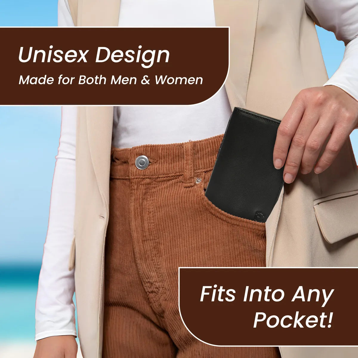 Ext Black Cow Aston Full Grain Leather Slim Wallet Small Minimalist & Thin Wallet Card Holder For Men & Women