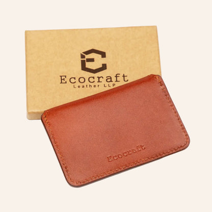 Full Grain Aniline Leather Minimalist Card Case
