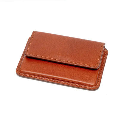 Full Grain Aniline Leather Minimalist Card Case