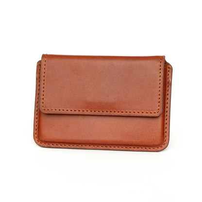 Full Grain Aniline Leather Minimalist Card Case