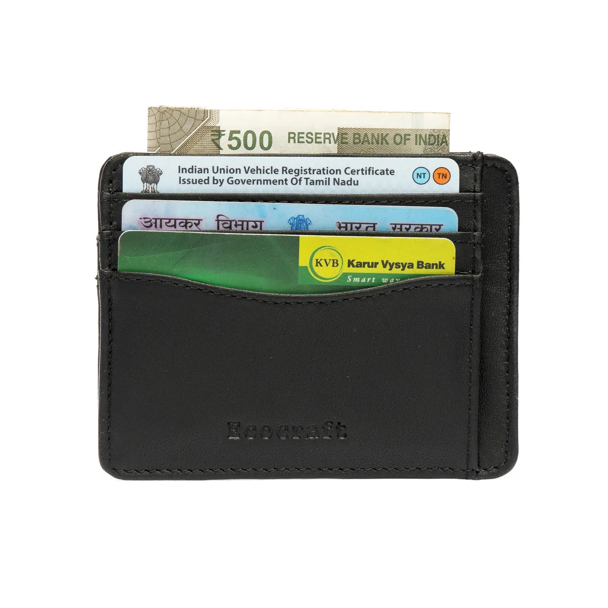 Black Slim Genuine Leather Minimalist Credit Genuine Leather Stylish Card Wallet Small Card Case Card Holder For Men & Women