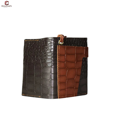 Dual Color Smooth Leather Slim Card Holder