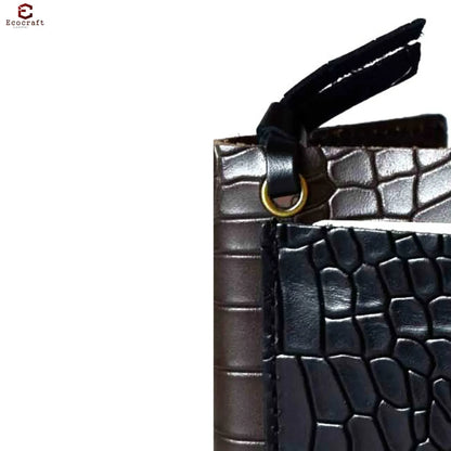 Dual Color Smooth Leather Slim Card Holder