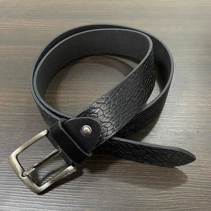 Embossed Genuine Leather Belt