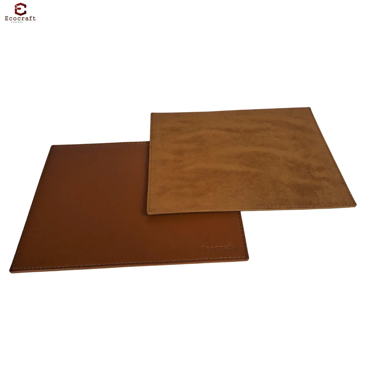 Light brown Leather Genuine Leather Classic A5 Size Desk Pad Non-Slip Mouse Pad For Office & Home