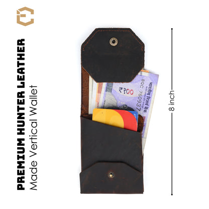 Genuine Leather Flip Slim Wallet-Hunter Leather