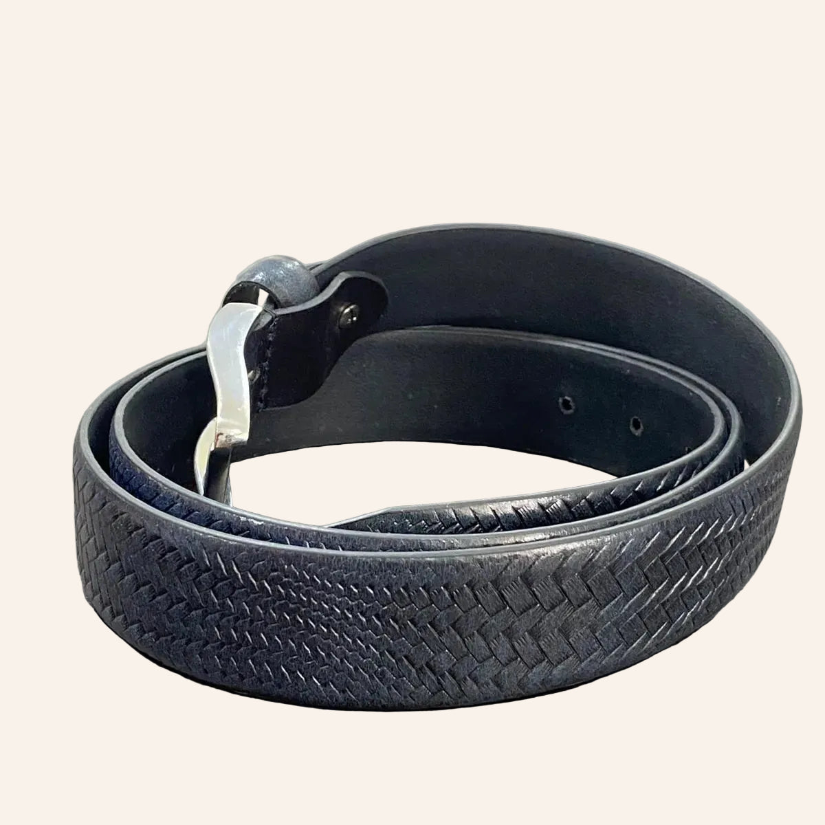 ECOCRAFT Genuine Leather Mens Belt | Premium Textured Formal & Casual Belt with Metal Buckle | Adjustable Trim-to-Fit Leather Belt for Men