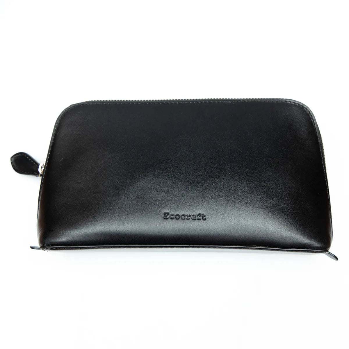 Black Genuine Leather Chargers Gadgets & Accessories Full Grain Aniline Leather Travel Organizer Pouch For Cables For Men & Women