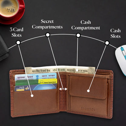 Knitted Leather Bifold Wallet