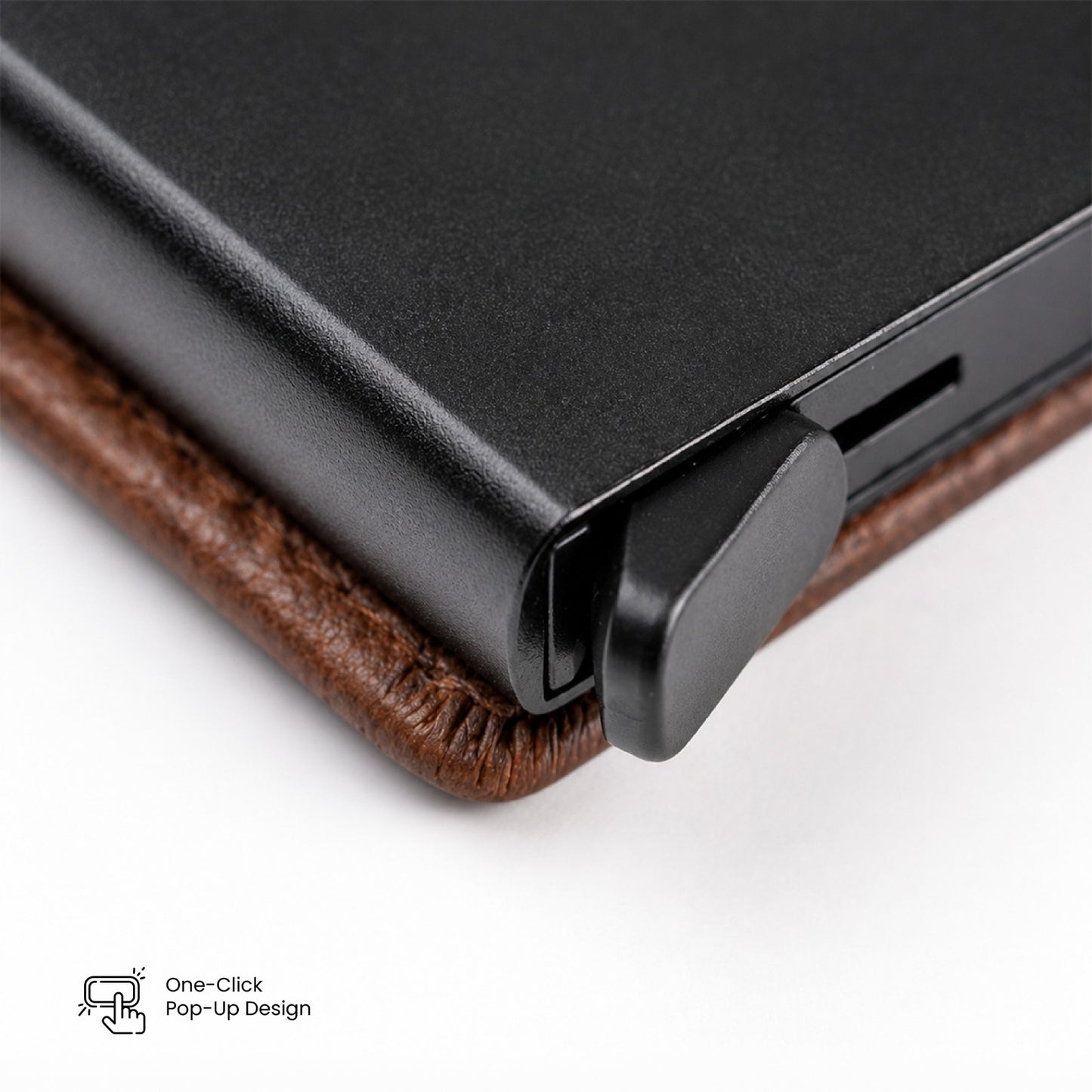 Premium Pebble Leather Pop up Credit Card Holder