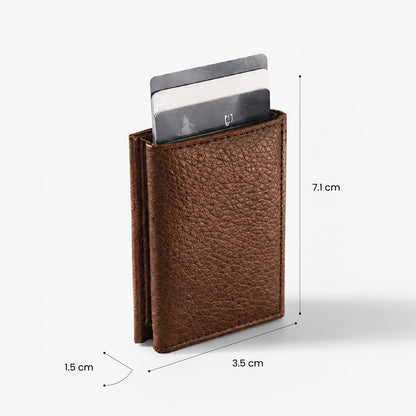Premium Pebble Leather Pop up Credit Card Holder