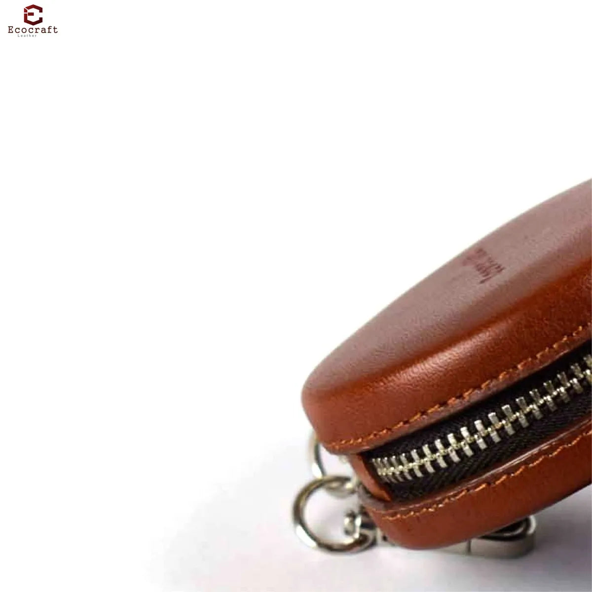 Cognac Leather Earphone Case Tws Airpods With Snap Closure Premium Full Grain Protective Pouch For Men & Women