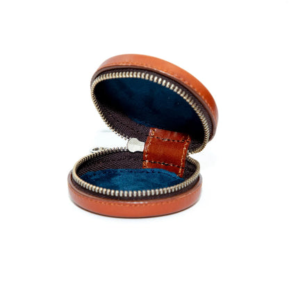 Premium Full Grain Leather Earphone Case