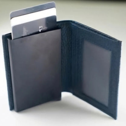 Premium Pebble Leather Pop up Credit Card Holder