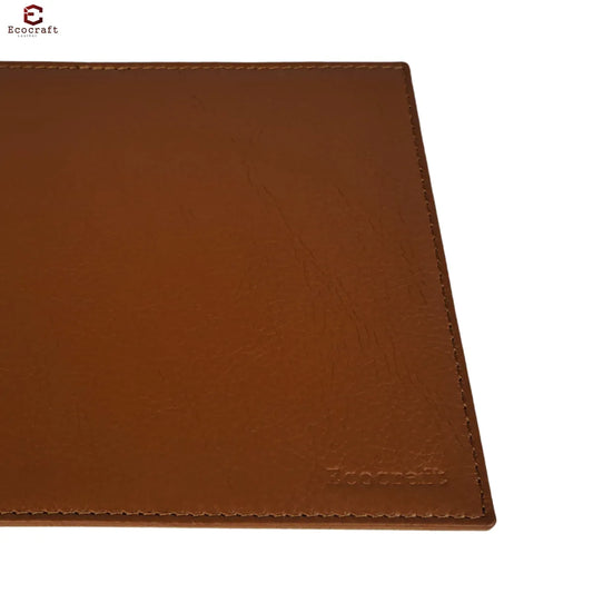 Tan Leather Genuine Leather Classic A5 Size Desk Pad Tan Non-Slip Mouse Pad For Office & Home