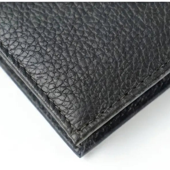 Grey Bifold Pop-Up Leather 8 Card Slots, 1 Id Window, 1 Cash Compartment Premium Pebble Grain Leather Card Holder For Men & Women